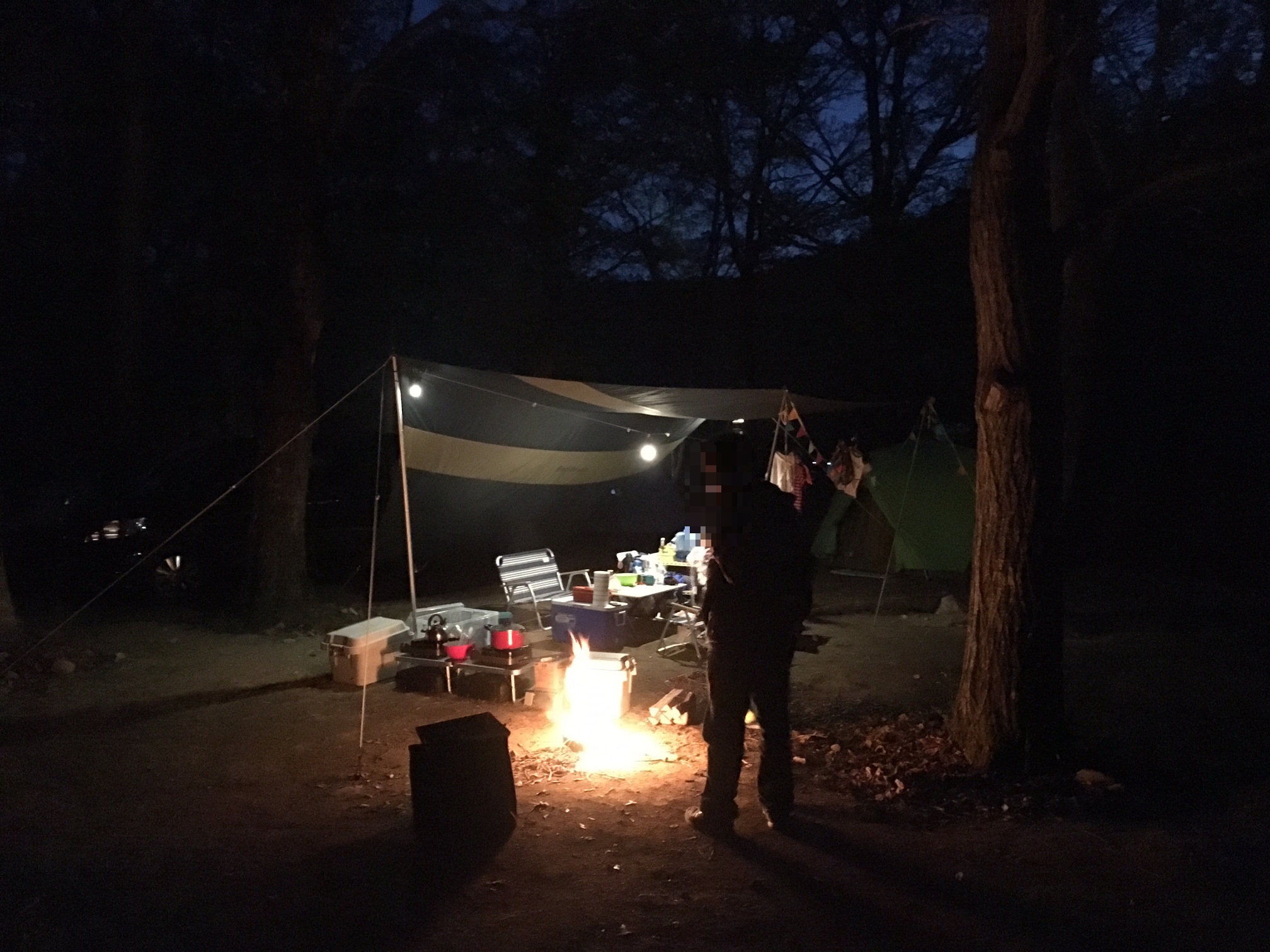 直火で焚き火ってなかなか楽しい グリーンパークふきわれ 群馬県 だんご3兄弟と一緒に Let S Camp